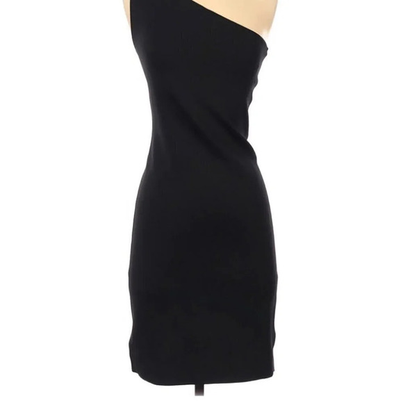 Helmut Lang Black Cocktail Dress One Shoulder XS - Picture 2 of 6